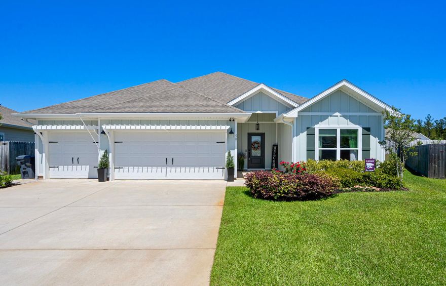 This beautifully upgraded home in the heart of Freeport blends thoughtful design with everyday functionality. From the moment you step inside you'll notice the attention to detail, highlighting over $50,000 in improvements. Custom accent walls that create visual appeal and elevate the living spaces, soft close cabinetry, upgraded light fixtures that add warmth and style throughout the home giving a modern yet inviting feel, exterior enhancements for desired curb appeal, standout kitchen that offers extra space to maximize flow and usability, cooking, or simply enjoying day-to-day life. All bedrooms feature custom closet systems, maximizing storage and accessibility, with 2 walk in closets in the primary bedroom to only enhance functionality. The home's secondary suite is especially impressive with a private bathroom with a walk-in shower that adds a touch of luxury. This beautiful home is situated in a quiet neighborhood, at the end of a family/ kid friendly cul-de-sac, with easy access to local activities such as the sports complex, brewery, shopping, and more. This home is move-in ready and thoughtfully enhanced in all the right ways.