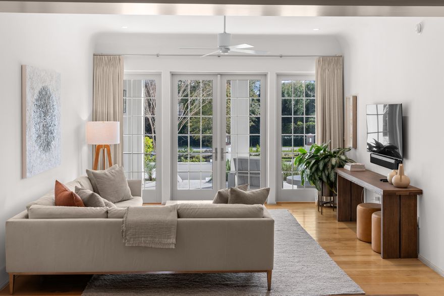 Nestled inside Kaiya Beach Resort along Scenic Highway 30A, this coveted first-floor condo blends modern luxury with relaxed coastal living. Beautifully furnished and thoughtfully designed, the layout flows seamlessly from the living area to a private outdoor space overlooking lush, terraced greenery. The kitchen features Wolf and Sub-Zero appliances, quartz Caesarstone countertops, and Waterworks fixtures, perfect for gathering with friends and family. White oak engineered wood flooring carries the coastal aesthetic throughout. The primary suite offers a white oak double vanity with marble countertops and a spacious marble walk-in shower, while the second bedroom has its own bath with similar finishes. A custom bunk area with twin XL beds and a stacked washer/dryer adds functionality.