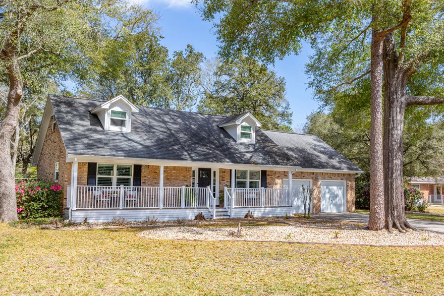 3 bed/2.5 bath home on .35 acres in the highly desirable Kenwood Subdivision.  This beautifully renovated home offers the perfect blend of comfort, and functionality.  Mature hardwood trees provide shade across the home with a paver brick walkway leading to a welcoming front porch.  Inside, the bright open floor plan features LVP flooring, high ceilings and recessed lighting.  A spacious living room with a cozy fireplace and custom built-ins creates an inviting gathering space. The chef's style kitchen is designed for both everyday living and entertaining, complete with Bosch appliances including a double oven and French door refrigerator, custom gray Shaker-style cabinetry, and quartz countertops.  The first-floor primary suite includes a stunning custom bath with a sliding barn door, featuring gray cabinetry, dual vanities, an oversized glass-enclosed shower, and a freestanding soaking tub. Two additional bedrooms and full bath are located upstairs.  Outdoor living is exceptional with a screened-in enclosure surrounding the Gunite saltwater pool, with waterfall feature. The fenced backyard also includes a large wooden deck, perfect for weekend barbecues, plus plenty of lawn space.  A bonus room above the garage could be used as a home office, playroom, or guest quarters.  This home is move-in ready and conveniently located near beaches, bay access, schools, shopping, golf, Fort Walton Beach Medical Center, and just five miles from Eglin Air Force Base.