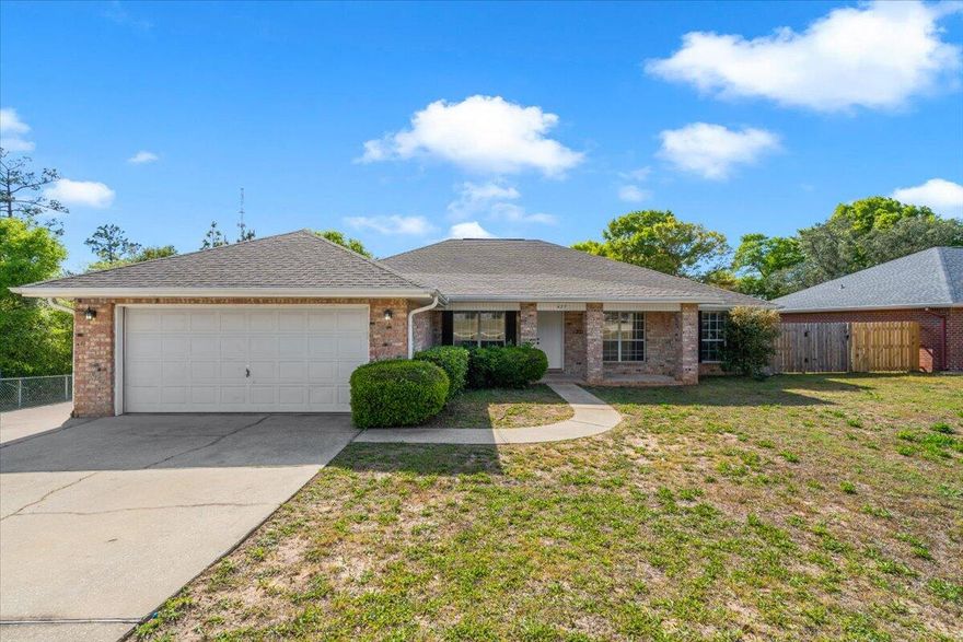 Welcome to Old Bethel Estates! This well-maintained 4-bedroom, 2-bath home offers a functional layout and is move-in ready. The interior features a formal dining room and a versatile flex space, along with a spacious living area suitable for everyday living or entertaining. The split-bedroom floor plan provides separation between the primary suite and additional bedrooms. The kitchen is equipped with stainless steel appliances and includes a breakfast area for casual dining. The primary suite features a double vanity, walk-in closet, and abundant natural light. Exterior highlights include a fully fenced backyard with space for outdoor activities, an oversized driveway providing additional parking, and no neighboring property directly to the left. The property is not subject to an HOA. Solar panels are installed and will transfer with the property; buyer to verify terms and any applicable agreements.