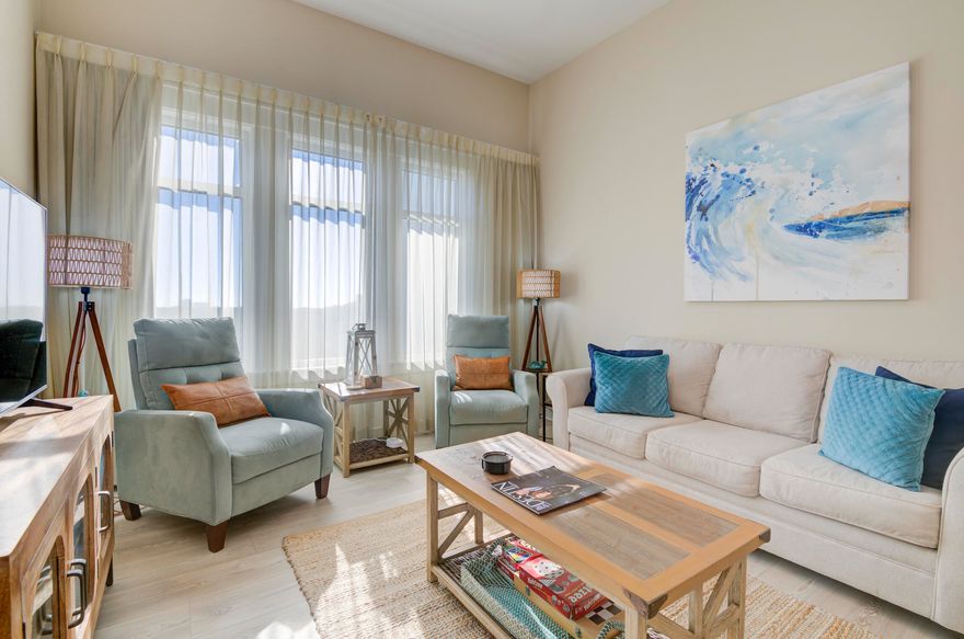 Live the Baytowne Wharf Lifestyle in Sandestin Golf & Beach Resort. Located in the heart of Sandestin, this condo offers walkable access to The Village of Baytowne Wharf--an energetic waterfront destination known for its marina, dining, boutiques, nightlife, and year-round events. Enjoy mornings along the Choctawhatchee Bay, afternoons on championship golf courses or sugar-white beaches, and evenings filled with live music, fireworks, and sunset views over the water.

This fully furnished condo offers light-filled living space within the gates of Sandestin Golf and Beach Resort in Miramar Beach. Vaulted ceilings create an open, airy feel, while large windows frame views of the resort's Grand Gardens. The floor plan is ... efficient and comfortable, with a well-appointed kitchen, spacious bedroom, and ample storage for a condo of this size. A Juliet balcony off the primary suite offers scenic views of one of the four championship golf courses. The private deck provides an inviting outdoor space to relax overlooking the lush landscaped grounds and to enjoy beautiful sunsets.

Sandestin Resort amenities include private beach access, multiple golf courses, tennis and pickleball courts, miles of walking and biking trails, a full-service marina, and resort transportation throughout the property. Whether as a primary residence, second home, or investment opportunity, Baytowne Wharf delivers a true lock-and-leave coastal lifestyle with endless recreation, entertainment, and dining just steps from your door. Experience the best of resort living on Florida's Emerald Coast.