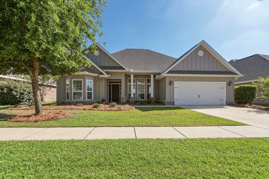 Central Park Cutie! Live near the HUB of Hammock Bay...town central, green spaces, general store, pools, fitness center, brewery, etc. all within walking/biking distance. This bright & open home has a bonus room and a sunroom. The bonus room would make a great home office, music/homeschool/hobby room, etc. The sunroom is enclosed with a screen track system that can be functional in all types of weather. Enjoy the Florida breeze and sunshine in the summer with all panels open or all panels closed in the winter for a warmer room. Also, enjoy your everyday features: light colored tile floors (carpet in bedrooms only), neutral walls, welcoming foyer with a coat closet (rare in Florida), separate dining room, granite counter tops, SS appliances, gas stove, gas water heater, pull down stairs in attic, fenced backyard, new paver patio and the large backyard with room for a future pool. Put this one on your list to see soon!