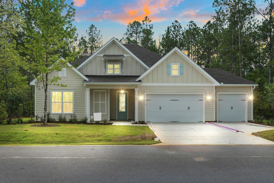 New construction by Traton Homes. Buyer may pick features of the home to make it their own!  This ranch plan home reflects one level living at its finest. The Largo home plan boasts 4 bedrooms and 3 full baths with a 3-car garage.  The kitchen is bright and airy with quartz counter tops, cabinets to the ceiling, island and large walk-in pantry, tile surrounds to the ceiling in all bathrooms. Zero entry shower in Main Bathroom, $3,500 lighting fixture allowance, large covered screened back porch overlooking large, Gunite pool.