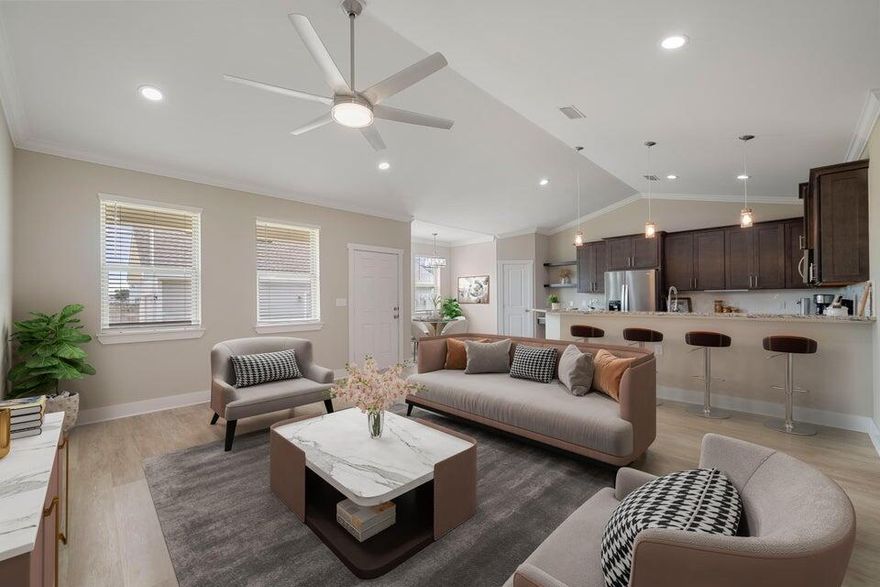 Looking for a rare opportunity to rent in Osprey Landing? Look no further! This immaculate townhome offers the best of both worlds - a serene atmosphere and proximity to Destin's stunning beaches. The quaint subdivision boasts a front porch living and backyard oasis lifestyle, perfect for those seeking a relaxed pace. This has been spruced up meticulously like originally new 2017. Featuring hardwood floors, granite countertops, crown molding, and upgraded lighting. The open concept kitchen and living room are perfect for entertaining, equipped with new stainless appliances, gas range, etc.