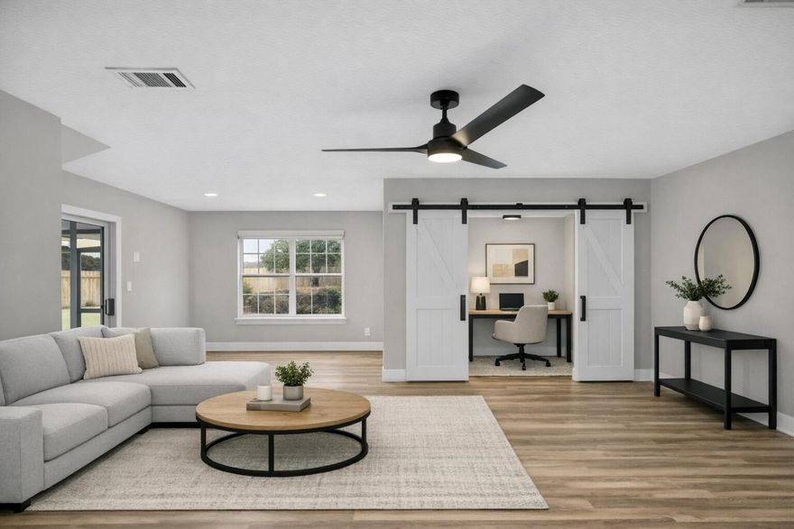 Move-in ready 5BR/2BA in a quiet Fort Walton Beach neighborhood. Major upgrades include a 2024 Roof, 2026 HVAC, 2026 Water Heater, and full 2026 electrical rewire. Interior updates feature new lighting, ceiling fans, bedroom carpet, and vinyl flooring throughout the main areas.

The kitchen offers granite countertops, a large island, soft-close cabinets, and new stainless steel appliances. Enjoy a spacious master suite with a hot tub and beautifully tiled walk-in showers in both baths.

Two large living rooms, a bonus room, and a private upstairs bedroom provide flexible space for guests, an office, or a theater. Outside, enjoy a large backyard and a back porch with a sink and cabinets.

Truly move-in ready.