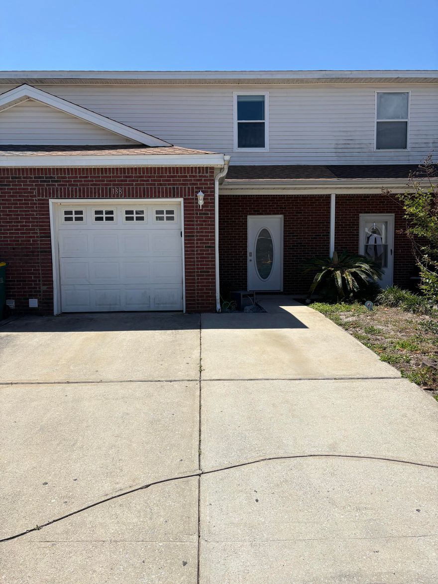 Located in the center of Destin and just a short walk to the beach. This nicely refurbished home has 3 bedrooms and 2 full baths upstairs. Living, dining, kitchen, and half bath on the first level. New LVP flooring throughout. Remodled kitchen with quartz countertops, stainless steel appliances, and all-new light and plumbing fixtures. All bathrooms have been completely remodeled with new quartz vanity tops, new toilets, new bathtubs, and plumbing fixtures. All the air vents are new, and the AC, roof, and windows were recently replaced. The garage floor is freshly painted, and the water heater was just replaced.