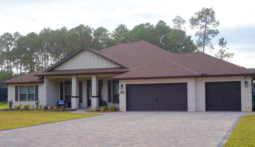 NEW CRAFTSMAN Custom Built Home in Holley By The Sea,Enjoying all the Club House amenities including :Pools,Fully Equipped Gym,Tennis Courts,Waterfront Park & Deeded Access to Santa Rosa Sound This luxurious 4 bed/3 bath Tri split floor plan is under construction...and will be ready in time for your late Fall move in ~Desirable Location within HBTS..with easy access to Navarre Beach, shopping and Hwy 98 to Hurlburt Field AFB.This Stunning Robbins Builders Custom Home~offers trend setting design & features~Greeted by a walk in foyer open to the Formal Dining and Office with double glass doors/sweeping through to your open floor plan ~Large Gourmet kitchen enjoying custom cabinets with crown molding beautiful granite counter tops~Tiled Back splash~ Under Mount Sink~S/S Appliances~ ~Center Island with open flow to the breakfast nook and family room, Wood Plank Staggered Tile through the foyer,dining room, main living area, laundry and bathrooms. Large Master with trey ceiling & ceiling fan. Master bath offers a large tiled walk in shower /separate soaking tub~Granite double vanity with brushed nickel fittings/picture frame mirrors & Huge walk in closet.Two additional bedrooms are a great size with ~ ceiling fans and share a large Jack'n'Jill bathroom with separate closed off vanity /dressing areas and joint step in tub/shower and WC.Third additional bedroom is separate from the other rooms and would make a perfect guest/teen suite with its own bathroom and access out to the large covered porch.Laundry room is very spacious with a recessed area to accommodate an additional refrigerator or storage shelves...flows through to the over sized 3 car garage 31 x 23...ideal for the larger trucks and still plenty of room for all the outdoor toys. Home is situated on one of the larger lots 105 x 259 with grassed yard'~ privacy buffer and gorgeous Oak trees~sprinkler system~ lawn pump and well with digital programmable timer for easy care. TAEXX in wall pest control system~ Fabric Shield Hurricane protection and dimensional shingle roof for lower insurance premium. Upgrades include crown molding, bull nose corners ,knockdown ceilings, recessed lighting ,framed mirrors, deluxe lighting package,50 Gallon water heater, garage door remotes, attic drop down stairs~ to name a few......Click on the link in the photos and experience a 3 D tour of the home ...Call today for further information ,colors and construction status.