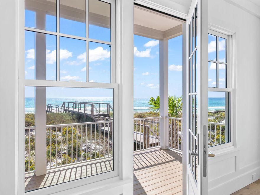 Located within the intimate, architecturally curated enclave of Lupin Beach in Inlet Beach, Lot 3 offers a rare blend of new Gulf-front construction, refined coastal design, and exceptional value along the coveted eastern end of Scenic 30A. Positioned as the second-most western Gulf-front residence in this boutique community, the home delivers a highly desirable layout that lives comfortably while maximizing Gulf orientation and natural light.

This three-bedroom, three-and-two-half-bath residence spans 2,300 square feet, introduced by a calming neutral exterior palette that embodies timeless coastal elegance. Inside, gold and brass-toned fixtures, premium appliances, and elevated material selections shape an atmosphere of warm sophistication. The thoughtful floor plan balances openness with functionality, creating an effortless flow through beautifully composed interior spaces.

Outdoor living is expressed through a series of architectural moments that celebrate the Gulf's presence. The top-floor covered balcony provides generous seating space, steady breezes, and an intimate vantage point over the water--ideal for morning rituals or evening unwinding. Additional Juliette balconies on the southern and western elevations welcome abundant natural light and capture charming view corridors toward the shoreline and sunset.

Adjacent to the two-car garage, a covered transitional space features a built-in kitchenette designed for practical everyday use--perfect for preparing refreshments, or supporting coastal living with ease--without serving as a full summer kitchen.

Beyond the residence, the home's location on the eastern edge of Inlet Beach offers unmatched access to both protected natural beauty and the celebrated destinations of the 30A corridor. Steps away, Lake Powell, one of Florida's largest coastal dune lakes, provides opportunities for paddle boarding, kayaking, fishing, and serene exploration. Immediately to the east, Camp Helen State Park offers hiking trails, a fishing pier, wildlife viewing, and seasonal community programming within a preserved natural setting.

Within minutes, owners can enjoy the world-class boutiques, dining, and cultural events of Rosemary Beach, Alys Beach, Seacrest Beach, and the emerging offerings at Kaiya Beach Resort. Premier club and recreation options are also close by, including Watersound Beach Club, the expansive new amenities at Camp Creek, and Wild Heron Golf Club with its marina, restaurant, fitness facilities, and outdoor activities.

Travel convenience is another hallmark of this location, with Northwest Florida Beaches International Airport (ECP) just 15-20 minutes away, offering direct flights to major markets such as Atlanta, Dallas, Nashville, Charlotte, Miami, and New York.

Now fully completed and ready for immediate occupancy, Lot 3 stands as one of the most compelling Gulf-front opportunities on eastern 30A--blending thoughtful design, intimate community living, and the rare privacy that defines Lupin Beach.