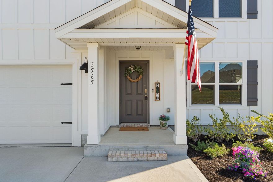 BETTER THAN NEW with an assumable VA loan at 2.75% (for qualified buyers)! PLUS $7K credit toward buyer closing costs with acceptable offer! This 5-bedroom, 3-bath home offers a functional layout with TWO flex spaces--ideal for a home office, playroom, or additional living space.
Open living area with engineered vinyl plank flooring, recessed lighting, and a large kitchen island with breakfast bar, stainless steel appliances, and ample storage. One bedroom and full bath on the main level, with four bedrooms and two baths upstairs.
Upstairs laundry room with washer and dryer included. Additional features include custom window treatments, spacious closets, security cameras, and whole-house gutters.
Enjoy relaxing on the front or back porch at the end of the day!