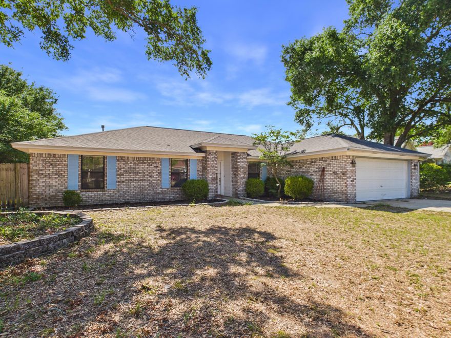 Welcome to 6073 Strickland Place, tucked away on a quiet cul-de-sac in the established Twin Oaks community of Pensacola. 
Move-in ready with newer major systems already taken care of.
This well maintained 4 bedroom, 2 bath home offers peace of mind with a 2021 roof, water heater and HVAC are 2023, public utilities, and both gas and electric are available.
Inside, you'll love the functional layout with spacious living areas, natural light, and comfortable flow for everyday living and entertaining. 
Outside you will enjoy mature trees providing shade and charm, along with a generously sized backyard offering plenty of room for your future pool, outdoor entertaining space, or garden retreat. 
Conveniently located near shopping, dining, schools, and just a short commute to NAS Pensacola, making this an ideal location for military families, first-time buyers, or anyone looking for convenience and community. 
Spend your weekends enjoying nearby white sandy beaches, local restaurants, shopping, parks, boat launches, and downtown Pensacola events.

Residents of Twin Oaks love the easy access to NAS Pensacola and Corry Station.

The garage features built-in shelving, offering excellent storage and organization space for tools, hobbies, or everyday convenience. 

For added peace of mind, an 8000KW whole-house generator will convey with the sale.

Enjoy your fully fenced backyard with pets, gatherings, gardening or creating your own private retreat. 
The double gates on both sides of the home provide easy access, with one side offering RV parking equipped with a 30-amp service outlet. 
Home has pest/termite maintenance and annual inspections on the HVAC. 

Current utilities are $130/month for electric, $80/month for water/sewer, around $4100/year for homeowner's insurance, no HOA and no flood insurance. 

If you've been searching for a clean, well-cared for home with solid major systems, outdoor space, and a great location- let's welcome you home.