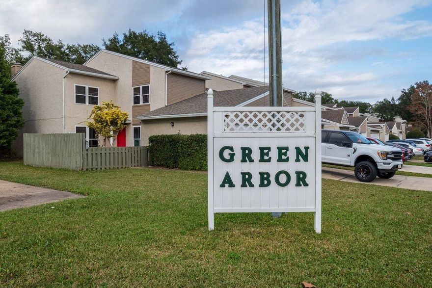 Desirable Green Arbor townhome in Shalimar. Conveniently located near schools, military bases, and steps away from the neighborhood park. Updated windows, new A/C with ultraviolet light filtration, new stove. Newly remodeled half bath and laundry room with a new water heater.  Flexible bonus space ideal for office or den. Tile in wet areas, and carpeted bedrooms. New roof March 2026. New composite deck patio--perfect for grilling and entertaining.