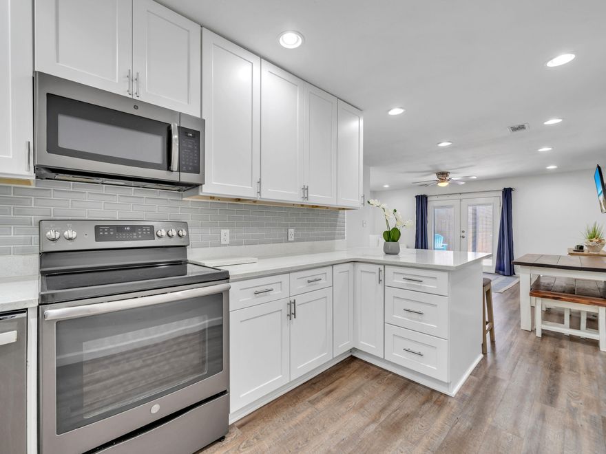 This completely remodeled corner unit townhome offers two bedrooms, one and a half bathrooms, and a layout that is comfortable, practical, and easy to live in. The renovation was done top to bottom and includes new furniture throughout, along with thoughtful storage and a main level that feels open without being oversized. Both bedrooms are upstairs, and one includes a private balcony overlooking the backyard, creating a quiet separation from the living space below. The fenced backyard is spacious and usable, and the corner location provides additional light and privacy. A new Beach access, with bathrooms is directly across the street, making it easy to walk back and forth throughout the day without dealing with parking or long walks. The property includes two assigned parking spaces and is located in a small community where long term residents and vacation renters comfortably coexist. This property has earned over thirty five five star reviews and has been carefully maintained and managed by the owner.