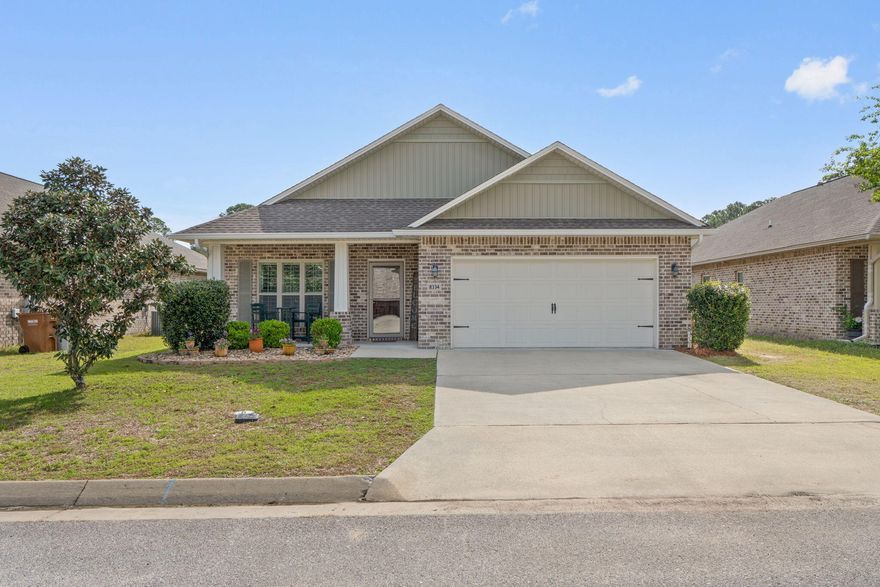 4BR/2BA brick home in Navarre's Riverview Estates with underground utilities, street lights, and public sewer, just 1 block from Hwy 87. At 2,050 sq ft this home offers quality construction throughout including brick exterior, dimensional shingles, 2x6 exterior walls with R-19 insulation, AC and water heater both replaced in 2024. Inside, the open floor plan features 9-foot ceilings, a spacious kitchen with granite countertops, large island with breakfast bar, recessed lighting, and tile in all wet areas. The primary suite includes a tray ceiling, walk-in closet, and private bath. Three additional bedrooms and a full guest bath round out the interior Step outside to a gunite pool and hot tub surrounded by pavers -- pool pump replaced in 2024 and hot tub heater replaced in 2025. Served by Santa Rosa County Schools. Navarre Beach approximately 5 miles south. Convenient to Hurlburt Field, Eglin AFB, shopping, and dining. Schedule your showing today.
