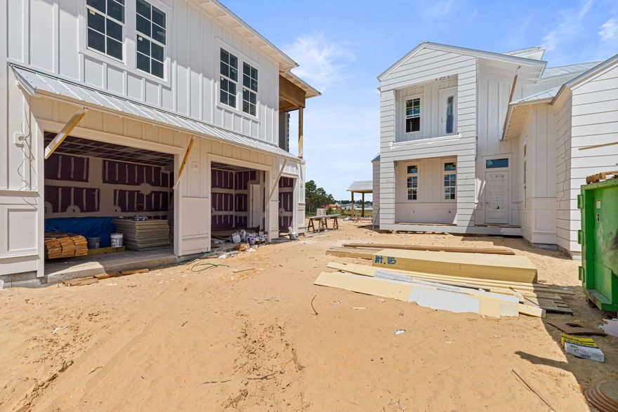 Crafted by Cole Construction, this newly envisioned retreat blends timeless architecture with modern livability. Featuring five bedrooms, five bathrooms, two half bathrooms in the main living area, and a detached one bedroom, one bathroom carriage house apartment above the expanded two car garage with designated area for a golf cart, this two-story coastal home offers over 4,300 square feet of conditioned living space.

The inviting entry opens into an airy, open-concept layout where the chef's kitchen, dining, and living areas flow seamlessly together. The kitchen showcases professional-grade appliances, a generous breakfast counter, custom cabinetry, a 48-inch gas range with vent hood and pot filler, a farmhouse sink, and abundant natural light. A separate chef's pantry adds additional prep space, while the living room centers on a direct-vent gas fireplace with custom built-ins.

The primary suite provides a serene first-floor retreat, with a freestanding soaking tub, dual vanities, an oversized walk-in shower, a substantial custom-fitted closet, and direct access to the covered porch and pool terrace, creating an effortless indoor-outdoor connection. A second bedroom on the first floor serves as an ideal guest suite with its own private bath.

Upstairs, three guest suites each with private bath and walk-in closet, surround a generous loft lounge, offering flexible living for family or guests. Covered porches extend from multiple rooms, capturing breezes and peaceful neighborhood views.

The outdoor living area is designed for year-round enjoyment with a saltwater pool featuring a sun shelf and integrated spa, a built-in fire pit, and a brick pavilion housing a complete summer kitchen with grill, sink, and beverage refrigerator. An outdoor shower and cabana bath add convenience for poolside entertaining.

A detached carriage house apartment above the expanded garage offers a kitchen with full-size appliances, vaulted living area with built-in bookshelves and a separate bedroom with a full bathroom, creating the ideal space for extended guests or private office retreat.

Exterior details such as board-and-batten and nickel-gap siding, decorative wood brackets, and architectural corbels highlight the home's craftsmanship and coastal character.

From its thoughtful layout to its refined finishes, this new Cole Construction home embodies the effortless charm and enduring quality of Watersound Origins living.

Estimated Completion: Nov. 2026