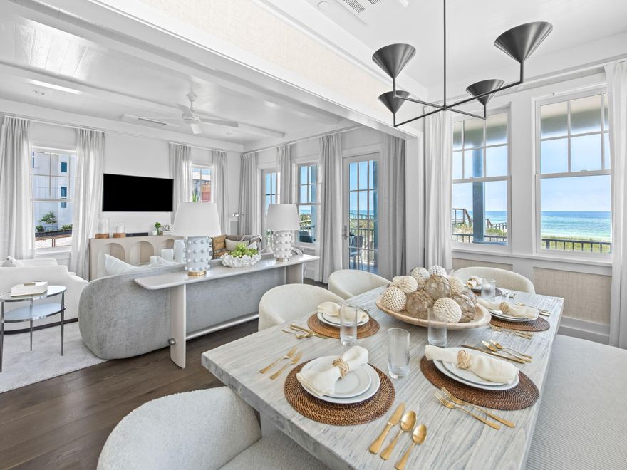 Now complete and move-in ready, 40 Lupin Beach Drive is an architecturally refined Gulf-front home set within one of Inlet Beach's most exclusive beachfront communities. Encompassing 3,038 square feet across four thoughtfully designed levels, this four-bedroom, four-and-a-half-bath residence blends timeless design, curated finishes, and unobstructed views of the Gulf of Mexico.

The home's exterior palette—soft whites, champagnes, and muted grays—sets a serene coastal tone, while the interiors feature wide-plank wood flooring, natural quartzite countertops, and classic shaker cabinetry.