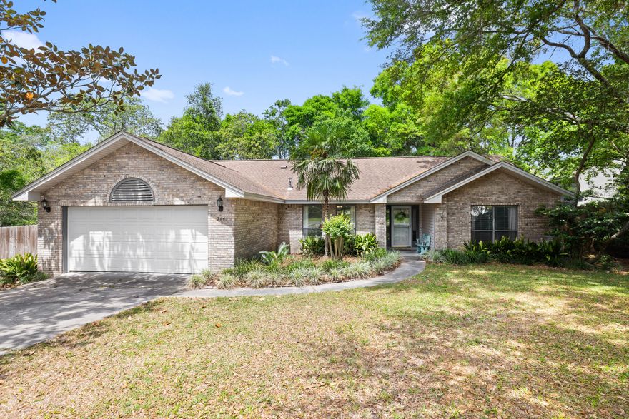 Welcome to this beautiful pool home in the highly desirable Rocky Bayou Country Club Estates! With standout curb appeal and tucked on a private interior lot, this single-level home offers a functional split bedroom floor plan and a light, open feel throughout.  The kitchen features granite countertops, backsplash, stainless steel appliances, an added beverage bar with cabinets and matching backsplash, and a breakfast bar that opens to the main living area.  Additional highlights include vinyl flooring throughout, updated lighting, and a flexible bonus space with pocket doors, perfect for a home office, media room, or guest space.  Step outside to enjoy the Florida lifestyle with a spacious heated and cooled sunroom, an in-ground pool, hot tub and a large deck area with gazebo, ideal for unwinding or gathering with friends.  Enjoy a private backyard with a tropical feel, filled with established greenery and plenty of space for pets, kids to play and full fencing for privacy.  Major systems have been addressed, including a 2025 HVAC, 2013 roof, and a 2018 gas water heater.  This property offers a fantastic opportunity to own in Rocky Bayou and make it your own.  Conveniently located near shopping, dining, and everything Niceville has to offer.
