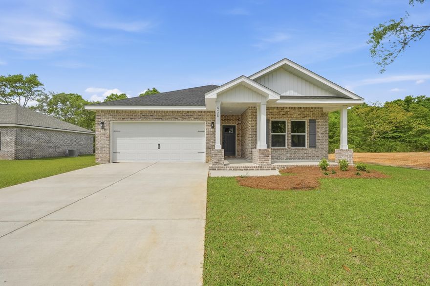 DESIGNED FOR EVERYDAY COMFORT & FUNCTIONALITY - The Maybell II.  Front & rear porches for relaxing in your fully landscaped yard.  Features include LVP in common areas, carpet in all bedrooms, raised ceilings, recessed lighting, ceiling fans thru-out, white shaker cabinets w/soft close doors/drawers, corner pantry, quartz countertops in kitchen & baths, double vanities in owner's bath + walk-in closet.  Family room overlooks cozy dining nook and kitchen with work island.  Seller will contribute up to $10,000 towards buyers closing costs and/or prepaids and/or rate buydown - call for details.