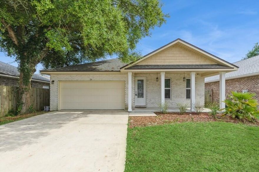 VA Assumable at 5%! This beautiful 4BR/3BA home, built in 2023, is located in the desirable Port Dixie/Shalimar area just minutes from Eglin AFB and the beach. Featuring a traditional one-story layout with raised ceilings, crown molding, tile and vinyl flooring, recessed lighting, and a covered patio. The kitchen boasts a breakfast bar, pantry, and stainless-steel appliances. The master suite offers a double vanity, cultured marble, garden tub, separate tile shower, and walk-in closet. Extras include a fenced yard, sprinkler system, lawn pump, pull-down attic stairs, automatic garage door openers, and washer/dryer hookups. Don't miss this incredible offer!