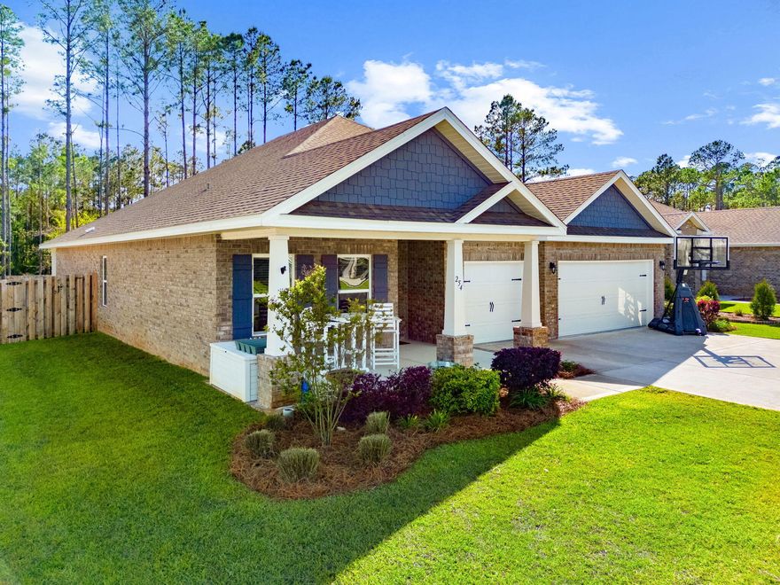 Ready for a home that's practical and perfectly located? This move-in-ready house is large, affordable, and quietly tucked away, yet close to everything. Wood-look tile flows throughout (except guest bedrooms), paired with quartz countertops, a custom backsplash, and pendant chandelier lighting in the kitchen. Blinds make life easier, and the space feels functional and comfortable from day one. Enjoy a fully fenced backyard with, not one, but three private gates--dip out the back to reach the main road or Steamboat Landing on the bay, just half a mile away. Perfect for pets, kids, or just soaking up the outdoors. The 3-car garage is heated and cooled with foam insulation, a mini-split, and an epoxied floor--perfect for a home gym, workshop, or extra storage.