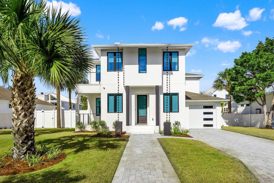 Tucked within the gated, non-rental community of Sand Cliffs, this thoughtfully designed residence offers privacy, space, and effortless access to the very best of the East end of 30A. Positioned on a large lot in a quiet cul-de-sac and just moments from the beach access, this is coastal living without compromise.
Spanning 3,378 square feet, the home features 4 bedrooms, 3 full baths, and 2 half baths with a floor plan that lives comfortably for both everyday life and entertaining. The first level flows seamlessly from the kitchen to dining, living, sitting area, and office, creating distinct spaces without sacrificing openness. The oversized kitchen island anchors the home, complemented by a JennAir appliance suite, wine refrigeration, and a Scotsman pellet ice maker -- equal parts functional and refined.
Upstairs, the primary suite offers a generous sitting area and a true retreat feel. A secondary suite provides flexibility for guests, while two additional bedrooms share a well-appointed Jack and Jill bath. A centrally located laundry room adds convenience where it matters.
Outside, the private pool is surrounded by green space rarely found this close to the Gulf, and pavered patio ready for your summer kitchen - offering room to gather, relax, and enjoy long afternoons at home. A separate cabana room adds versatility that is ideal for overflow guests, a pool lounge, or a creative escape. The elevator services both levels, and the one-and-a-half-car garage provides space for your golf cart, bikes, and beach gear.
Sand Cliffs remains one of the few truly private enclaves south of 30A -- gated, non-rental, and intentionally low density. From here, bike to Camp Creek Amenity Center, Alys Beach, and Rosemary Beach, or take your golf cart to Publix and Watersound Town Center. Everything you want is within reach, yet once inside the gates, it feels worlds away.
A rare opportunity for those seeking space, privacy, and proximity -- without the turnover of a rental-driven neighborhood.