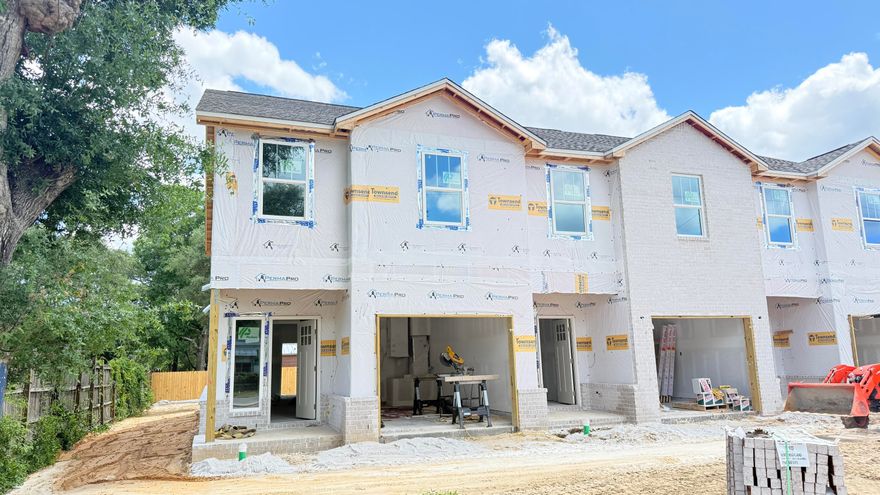 BRAND NEW END-UNIT townhome conveniently close to Bases, Beaches & Shopping! 3 bedrooms, 2.5 baths and 1,554 square feet of beautifully designed living space with NO HOA!  Builder is offering $12,000 in ''ANY WAY'' money that can be used toward closing costs and/or an interest rate buy-down! Built with impact glass windows for added storm protection and potential insurance savings, this spacious open-concept home features a large living and dining area, attached 1-car garage, half bath, and a stylish kitchen complete with stunning quartz countertops, stainless steel appliances including a refrigerator with ice maker, smooth-top range, built-in microwave, quiet dishwasher, breakfast bar seating, and dining area. Upstairs you'll find a generous primary suite with private sitting area, walk-in closet, and en-suite bath, along with two additional bedrooms, a full guest bath, and convenient upstairs laundry. Washer and dryer are included! Relax and entertain on the back patio overlooking the large 134-foot-deep Privacy Fenced backyard. Thoughtfully designed with comfortable room sizes, great storage, and modern finishes throughout--call today to schedule your private showing!  Projected completion is the end of July.