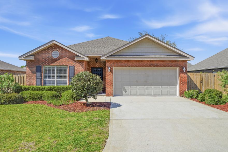 Discover the charm of Point Washington--just minutes from the sugar-white sands of the Emerald Coast, yet peacefully tucked away in a quiet, welcoming neighborhood. This beautifully maintained single-level home offers three bedrooms plus a versatile office that easily serves as a fourth bedroom, playroom, or remote workspace. 

Located in the popular Peach Creek community, you are close to Watersound Town Center, 30A beaches, Seaside, Rosemary Beach, top-rated schools, dining, and more. The neighborhood has a warm, inviting feel, with visiting food trucks, festive holiday decor, and a strong sense of community among residents. Inside, the kitchen is designed for both style and function, featuring a breakfast bar, stainless steel appliances, and granite countertops. Additional highlights include tile and laminate flooring throughout, an irrigation system, and a two-car garage with brand-new epoxy flooring. 

The primary en suite is separated from the guest bedrooms for privacy and has an en suite with double vanity, soaking tub, walk-in shower, and large walk-in closet. The guest bathroom has a shower tub combo and there is a dedicated laundry room. 

Outdoors enjoy the Florida lifestyle or grill out in your fully-fenced backyard. Call today for a showing!