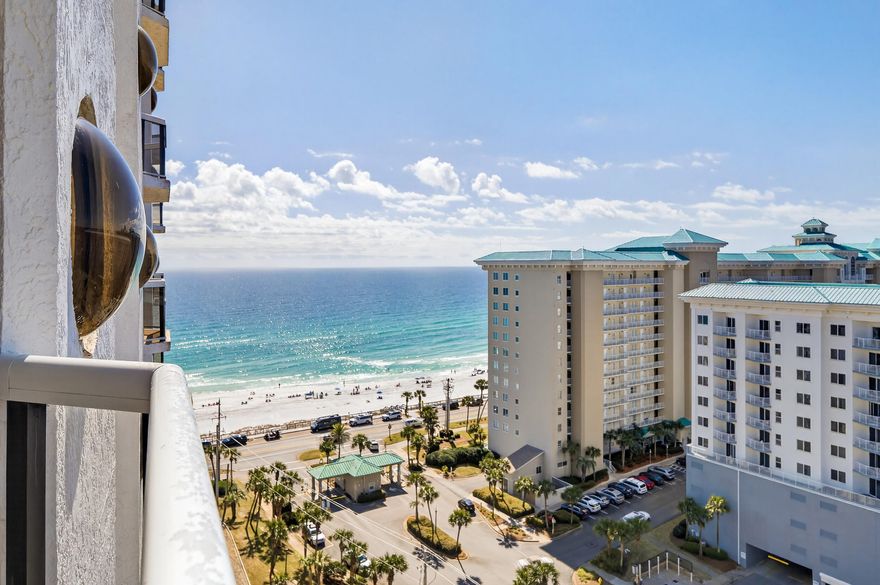 PRICE REDUCTION .......Stunning Gulf-View corner condominium with flexible living & income potential.
Enjoy breathtaking panoramic Gulf & bay  views stretching both easterly & westerly down the coast from this desirable NW corner unit. Just a short walk to the sugar-white sands with deeded beach access, check out the on-site restaurant & beach bar on the Gulf of America with one of the few available walkovers in NW Florida! This unique 3-bedroom, 3-bath condo features TWO separate living quarters, offering incredible flexibility for guests, multi-generational living or multiple rental income opportunities. The thoughtfully designed layout allows for privacy between spaces while maximizing the spectacular coastal views. Whether used as a FT residence, vacation or investment property, this unit offers exceptional potential. Residents enjoy a variety of community amenities including a pool, tennis courts, pickleball courts & on-site laundry, all within a well-maintained complex. Ideally located close to restaurants, shopping, golf courses & local attractions, making it perfect for both personal enjoyment & vacation rentals.

Sold AS-IS. Don't miss this rare opportunity to own a versatile coastal property with incredible views and strong income potential.