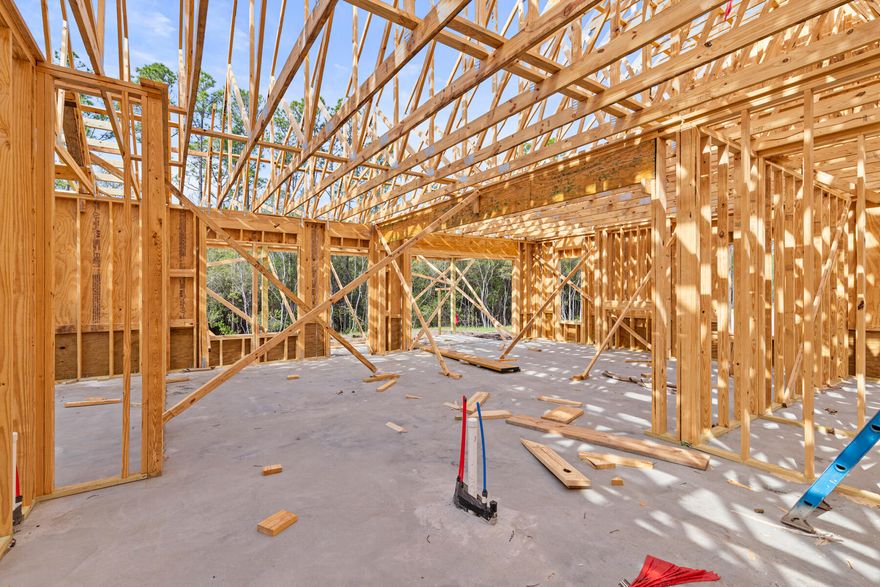 Welcome to the improved Ficus plan by Huff Homes, part of the Preserve Collection in the newly released Arborview Park at Watersound Origins. Positioned on a 159' deep homesite with a wooded backdrop, this 4-bedroom, 4.5-bath residence with a 2.5-car garage offers a well-balanced layout, upgraded interior finishes, and a private outdoor setting.

The main living area is open and connects the kitchen, dining, and living spaces to the covered rear porch, creating a natural extension for everyday living and entertaining. A 12' sliding glass door brings in plenty of natural light and enhances the connection to the backyard. The kitchen is finished with upgraded quartz countertops, an 11' island, under-cabinet lighting, upgraded cabinetry with additional upper stacked glass cabinets, and an upgraded stainless steel appliance package including a 24" Wolf microwave drawer, Sub-Zero Refrigerator, 36" dual fuel range with a custom wood hood vent and Cove dishwasher, along with added details such as the white oak kitchen island and lap and gap trim accents that continue into the main living areas.

The primary suite is privately located at the rear of the home and includes a spacious bedroom, walk-in closet with custom shelving, and a well-appointed bath with a free-standing tub, separate large shower and quality finishes throughout. Three additional bedrooms offer flexibility for guests or a home office, with crown molding added to all bedrooms for a more refined finish.

Interior upgrades include Medallion engineered wood flooring throughout, upgraded 1-3/4" thick shaker-style interior doors, painted wood shelving in all closets, pantry and laundry room and additional trim enhancements that elevate the overall design. The home is also equipped with bronze impact-rated windows, a gas lantern at the front porch, and an added exterior door at the rear of the garage for convenient access.

Outdoor living is supported by a screened rear porch with gas stub for grilling, while the extended lot depth allows for a fenced backyard to be installed approximately between 140'-160', maintaining a natural buffer to the wooded area beyond.

Additional features include pre-plumbing for a future water filtration system and a gas stub with pre-wire for a generator setup.

Estimated completion: end-June 2026

As part of Watersound Origins, often called "A Coastal Village," residents relish abundant amenities like the Village Commons resort-style pool, fitness center, sports courts, miles of nature trails, event lawns, and the Origins Golf Course. Surrounded by towering pines and just minutes from Lake Powell and the beaches of Scenic Highway 30A, this community blends natural beauty with easy access to Inlet Beach, Grayton Beach, and beyond. Upcoming highlights include the 15.5-acre Longleaf Art Park, opening in 2027, featuring cultural and recreational experiences.