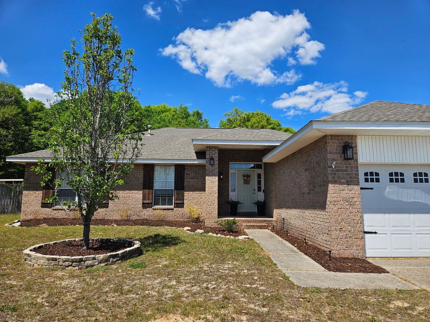 Welcome to life in Silver Oaks, one of Crestview's most loved neighborhoods known for its strong sense of community, seasonal events, and charming streets lined with sidewalks and mature landscaping. Tucked away on a quiet cul-de-sac, this home offers both privacy and a peaceful setting while still being close to everything the neighborhood has to offer, including a community pool, picnic areas, and scenic ponds. Inside, you'll find a thoughtfully designed, carpet-free interior with durable flooring throughout, featuring wood in the main living areas and bedrooms and tile in the kitchen and dining spaces. The kitchen is both functional and inviting, complete with granite countertops, custom cabinetry, and a raised bar that's perfect for casual seating or entertaining. The open living and dining areas overlook a spacious, level backyard that's fully fenced for privacy.

The split floor plan creates a comfortable and functional layout, with the primary suite tucked away on one side of the home for added privacy, while the additional bedrooms are located on the opposite side. The primary bathroom offers a relaxing retreat with dual granite vanities, a soaking tub, a separate shower, and a walk-in closet.

Step outside to enjoy a backyard that truly stands out, featuring hand-painted pavers, a sunshade for added comfort, and an above-ground pool perfect for those warm Florida days. A portion of the yard is currently home to a gopher tortoise habitat, as these native tortoises will often migrate naturally when they are ready, so their presence may not be permanent. As a protected species in Florida, the gopher tortoise adds a unique and natural element to the property, creating a special connection to the surrounding environment and a feature that many in the neighborhood have come to appreciate.

This home blends comfort, functionality, and a touch of nature in a neighborhood that truly stands out.