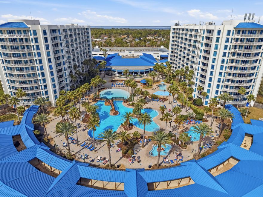 Welcome to The Palms of Destin Condominium, where resort-style living meets breathtaking views.

This full two-bedroom, two-bath residence is located on the 7th floor and offers stunning panoramic views of the east side of Destin, along with beautiful Gulf views. Start your mornings on the balcony with a cup of coffee as you watch the sunrise paint the sky over the Emerald Coast.

Designed for both relaxation and investment potential, this condo places you in one of Destin's most amenity-rich communities. The Palms features a spectacular, high-end resort-style pool deck, on-site restaurants, a fully equipped fitness center, banquet and event spaces, tennis courts, pickleball courts, and more. A convenient tram service provides easy access to the beach, making every day feel like a vacation.

Even better, the HOA covers all utilities and insurance, offering simplified ownership and peace of mind.

Whether you are searching for a second home, investment property, or full-time coastal retreat, this 7th-floor condo delivers the views, amenities, and lifestyle that make Destin so desirable.