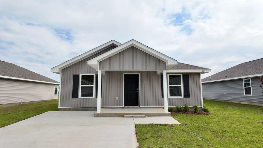 The Rivers Cove community offers residents: Gorgeous Community Pool, Community Center and a nice Community Playground.  The new 'CALLAWAY' floorplan is a charming Florida cottage style home with no wasted space, a desirable open design for relaxed living. 3 bedrooms and 2 bathrooms. Easy care beautiful wood-look flooring, delightful kitchen with stainless appliances, quiet dishwasher, smooth top range, built in microwave and pantry. Also included is Fabric hurricane door/window protection and a Smart Home 'Connect' system with several convenient Smart Home Devices you will enjoy. ALL LISTING pictures, colors, features, and size may vary. Square footages are approximate.