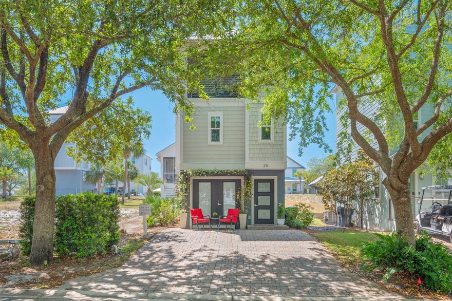 This contemporary beach cottage strikes the perfect balance between updated design and the laid-back soul of 30A. Tucked away in the gated Village at Blue Mountain Beach, this home offers a privacy while just 2.5 blocks from the crystal-clear waters of Blue Mountain Beach. The ground floor: a secluded retreat featuring a private living area and an ensuite bedroom--ideal for guests.
The second floor opens into a bright, airy Great Room, the social hub of the home. The sleek kitchen flows seamlessly into the living spaces, complemented by a convenient powder room.
The entire third floor is dedicated to the primary suite. Bathed in natural light, it leads to a private balcony nestled in the canopy, offering a peaceful escape reminiscent of a luxury treehouse. (more) Beyond the neighborhood gates, acclaimed eateries, a local-favorite bakery, tempting ice cream shop, health food and bike store, plus many others are within a leisurely walk, bike or golf cart ride.
Fully furnished and move-in ready, the cottage is perfect for your Summer 2026. Don't miss this one!
Please confirm all information.