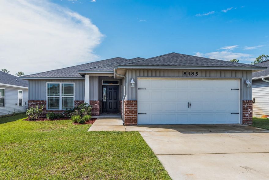 This newer 4 bedroom/2 bath home is move in ready. Open concept home with large kitchen & granite counters tops. Home has brand new wood floors in the living room and hallway. Tile in the kitchen, dining, laundry, entryway and baths. Carpet in the bedrooms. Large walk in closet in the master bedroom that you will love. All appliances including washer and dryer stay with the home. Fenced in backyard with a great patio area ready to entertain. Home is located on a quiet cul-de-sac.