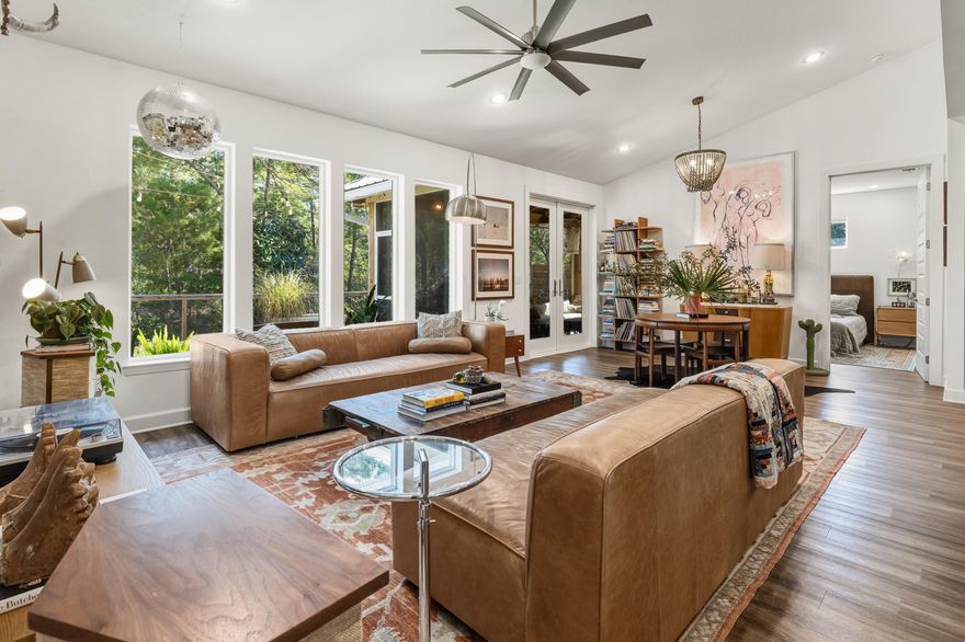 Enjoy canal-front living in this 3BR/3BA home located in beautiful Point Washington. Filled with natural light, the open-concept kitchen and great room flow together seamlessly for everyday living or entertaining. A large screened porch extends your living space outdoors-perfect for morning coffee, unwinding after work, or watching pelicans glide along the canal. With 75 feet of canal frontage and a private dock with boat lift, you're just minutes to the Choctawhatchee Bay. 

Ideally located less than 4 miles from 30A and Grayton Beach, the Daughettes neighborhood is quiet and family-friendly - where kids ride bikes and good people make it a great place to live.

This all-masonry home, built to impact standards, is solid, quiet, & sits at a high elevation. Two of the three bedrooms en-suite baths, ensuring privacy and comfort for owners and guests.

The fenced yard is ideal for kids or pets, while thoughtful extras like a sauna, upgraded SPAN electrical panel, and spacious garage with plenty of room for storage, projects, and all your coastal gear.  Whether it's a morning trail walk in Point Washington State Forest, biking to the beach, or hopping on the boat to catch a sunset on Choctawhatchee Bay, this location makes it easy to enjoy it all.