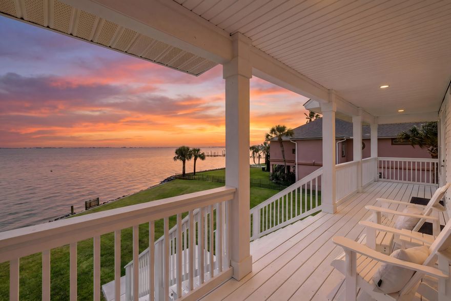A rare opportunity to own a true waterfront retreat in the premier and highly desirable neighborhood of Sandy Beach Estates, perfectly positioned on a private point with sweeping views of the Intracoastal Waterway and glimpses of the Gulf from nearly every room.

This updated 3-bedroom home offers the best of coastal living, combining privacy and serenity with convenient access to shopping, dining, white-sand beaches, and military bases.

The main living area is designed to capture the setting, with water views from nearly every angle, from the kitchen to the dining area to the living room, anchored by an electric fireplace, creating a bright, open space that keeps the water as the focal point.

Thoughtfully updated throughout, the fully remodeled kitchen features updated cabinetry, granite countertops, stainless steel appliances, and above and below cabinet lighting, all paired with modern finishes. New flooring, new carpet, updated baseboards, and smart switches throughout the home add a clean, modern feel.

The primary suite offers a true spa-like experience with a completely renovated bath featuring heated floors, a soaking tub with surrounding wainscoting, and a custom shower with five jetted shower heads. Bidet toilets have been added in the two full bathrooms for added comfort & convenience.

Upstairs, two guest bedrooms share a well-designed bath with separate vanities and access to a veranda overlooking the water/views & Gulf beyond. Both bedrooms feature additional storage tucked behind the closets.

The lower level leads to a spacious 2.5-car garage with water views and a large storage area. Outdoors, enjoy fishing and crabbing right from your backyard, rinse off in the outdoor shower, and take in daily visits from dolphins, rays, birds, and more, along with unforgettable sunrises and sunsets.

For boating enthusiasts, the property offers ample space to add a dock, making it easy to take full advantage of life on the water.

Major system improvements provide peace of mind, including a 2020 roof, impact-resistant windows installed within the last eight years, and HVAC systems just 2 years old. Additional enhancements feature new sprinkler system and sod, new cement pads and walkways, updated stairs and railings, and a new hurricane-rated front door.

This is more than a home, it's a lifestyle. Waterfront properties in with this setting and level of updates are rarely available.