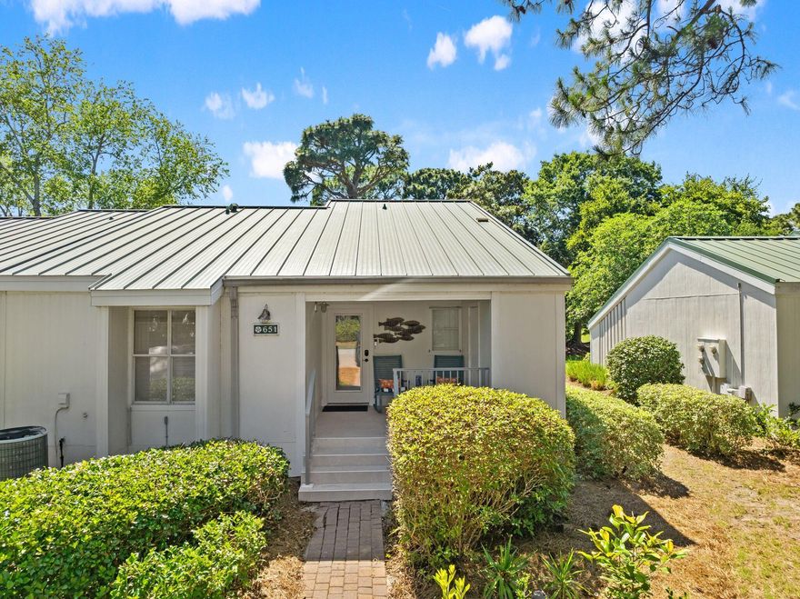 Welcome to 651 Bayou Drive in Bayou Village, located within the sought-after Sandestin Golf and Beach Resort. This updated 2-bedroom + bunk room corner unit offers the convenience of single-story living with an open layout, blending comfort, style, and functionality perfect as a primary residence, vacation getaway, or rental opportunity
Beautifully updated, the interior features luxury vinyl plank flooring, upgraded kitchen countertops, and a classic white subway tile backsplash. Both bathrooms are updated with modern vanities and custom-tiled showers. The bunk room with three bunks offers excellent flexibility for guests.
The light-filled living area flows into a fully enclosed additional family room overlooking the golf course, creating valuable extra living space to relax and entertain year-round while enjoying the peaceful surroundings.
Owners enjoy access to world-class amenities including beautiful white sand beaches, four championship golf courses, tennis and pickleball courts, a marina, fitness center, spa, and the vibrant Village of Baytowne Wharf, all connected by miles of scenic walking, biking, and golf cart paths.
Experience the best of coastal living in one of the Emerald Coast's premier resort communities. Both bathrooms have been updated with modern vanities and custom-tiled showers, while the bunk room with three bunks offers excellent flexibility for guests. This home is offered fully furnished and move-in ready, complete with an exterior storage closet for beach and golf gear and a 4-seater golf cart--making it easy to access the beach in just minutes.
Owners enjoy access to world-class amenities including four championship golf courses, tennis and pickleball courts, a marina, fitness center, spa, and the vibrant Village of Baytowne Wharf, all connected by miles of scenic walking, biking, and golf cart paths. Experience the best of coastal living in one of the Emerald Coast's premier resort communities.