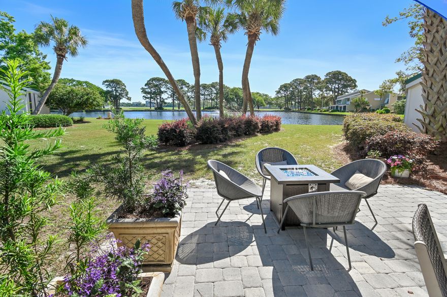 Enjoy stunning panoramic views of the lake, golf course, and marina from this beautifully appointed one-story condo--an exceptional setting that truly exceeds expectations.

Located within the highly sought-after Sandestin resort, this property offers the ultimate in coastal living with access to 7.5 miles of pristine Emerald Coast beaches, multiple golf courses, pools, tennis and pickleball courts, a full-service marina, and an array of shopping and dining options. With an included golf cart, everything is conveniently accessible--no car needed.

Start your mornings with coffee in the sunroom and unwind in the evenings with a glass of wine on the newly installed paver patio featuring a cozy fireplace, all overlooking the serene lake. This property is also an outstanding investment opportunity, with strong short-term rental projections of approximately $60K annually. Sold fully furnished and turnkey, with summer bookings already in place that can transfer to the new owner, it's ready to generate immediate income.

Additional highlights include:

Centrally located in the desirable Bayou Village neighborhood
Single-level layout with expansive water, golf, and marina views
Oversized master closet with potential to convert into a bunk room for added sleeping capacity
Open-concept kitchen with quartz countertops, shiplap accents, open shelving, stainless steel appliances, and generous workspace
Residents enjoy a vibrant yet relaxed lifestyle within a 2,400-acre gated resort spanning from the Gulf to the bay. Miles of scenic walking, biking, and golf cart paths wind through mature live oaks, tranquil lagoons, lakes, and beautifully manicured fairways--connecting you to everything the community has to offer.