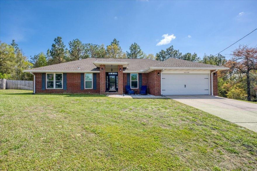 This meticulously maintained all-brick ranch on a quiet cul-de-sac checks every box, no HOA, south of I-10, walking distance to Antioch Elementary, and minutes to Eglin AFB and Duke Field.  

The upgrades here are what truly set it apart. A full suite of 2024 Samsung Bespoke appliances, a beautifully renovated kitchen with soft-close cabinetry, subway tile backsplash, and breakfast bar, brand new carpet in all bedrooms (2025), a new master bath tub/shower combo (2025), and a covered back patio awning (2025) mean the hard work is already done. Add a 24KW Generac whole-home generator with a transferrable warranty, HVAC 2023, Gas Water Heater 2024, Roof 2016, and double-pane windows 2020 (transferrable warranty). This home has been consistently and thoughtfully maintained. The split floor plan offers a spacious 26x14 primary suite with vaulted ceilings, his-and-her walk-in closets, and a bright updated bath. The open living area flows naturally into the kitchen, making the heart of the home feel expansive and welcoming. LVP flooring throughout the main living areas adds a clean, modern touch.

The attached 2-car garage provides generous storage and parking with an insulated door and opener replaced in 2024, while out back, a fully fenced yard backing to a wooded area delivers privacy, a hot tub, storage shed, and a new sprinkler system (2025), all framed by the new covered awning perfect for Florida evenings. A termite bond is already in place.

Move-in ready, loaded with upgrades, and priced to move. Schedule your showing before someone else does.