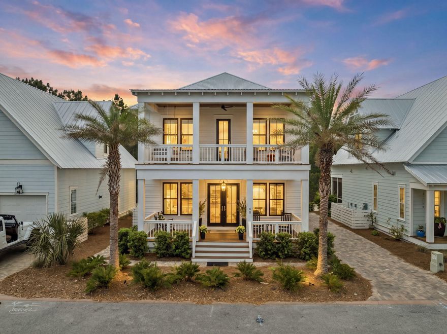 Great Opportunity! Perfectly positioned across from the community pool, this coastal retreat in Cypress Dunes has been meticulously maintained. The bright, open-concept interior features 10ft ceilings, wide-plank wood flooring, and an abundance of natural light. A gourmet kitchen serves as the heart of the home, featuring a large quartz island, custom shaker cabinetry, a gas range, and premium appliances. Enjoy the coastal breeze from multiple outdoor spaces, including two covered front porches and a private screened rear porch. The primary suite serves as a true sanctuary, thoughtfully designed with a spa-inspired bath and modern finishes that offer a peaceful escape at the end of the day. This is the ultimate gated retreat on the west end of 30A. Cypress Dunes is a premier gated enclave on the quiet west end of 30A, bordering the pristine Topsail Hill Preserve State Park. Residents enjoy unparalleled amenities, including a luxury clubhouse with a fitness center, tennis and pickleball courts, and scenic boardwalks through ancient Cypress ponds. The community's crown jewel is the Gulf-view infinity pool, offering a stunning backdrop for relaxation. Perfectly positioned for convenience, you are just minutes from the vibrant dining and shopping at Gulf Place and Grand Boulevard, as well as Sacred Heart Hospital.