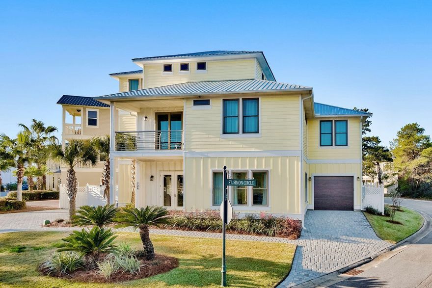 Completed in 2018, this three-story home captures the essence of coastal living with elegant design and modern comfort. Just steps from sugar-white sands and the emerald waters beyond, it offers six bedrooms, six and a half baths, and the versatility to serve as a full-time home, vacation getaway, or income-producing investment. Inside, an open-concept layout welcomes effortless flow from the bright living area through the dining space to a chef-inspired kitchen featuring granite countertops, stainless steel appliances, and a breakfast bar framed by classic white cabinetry. A second living area upstairs provides extra room for games or quiet conversation, while multiple ensuite bedrooms ensure privacy for family and guests. Beyond the glass doors, a private oasis awaits. Completed in 2018, this three-story home captures the essence of coastal living with elegant design and modern comfort. Just steps from sugar-white sands and the emerald waters beyond, it offers six bedrooms, six and a half baths, and the versatility to serve as a full-time home, vacation getaway, or income-producing investment. Inside, an open-concept layout welcomes effortless flow from the bright living area through the dining space to a chef-inspired kitchen featuring granite countertops, stainless steel appliances, and a breakfast bar framed by classic white cabinetry. A second living area upstairs provides extra room for games or quiet conversation, while multiple ensuite bedrooms ensure privacy for family and guests. Beyond the glass doors, a private oasis awaits. The fenced backyard features a sparkling pool and spa, surrounded by paver terraces, a grilling station, and a shaded patio, perfect for outdoor dining and evening gatherings. A one-car garage and ample parking for seven vehicles add convenience, while the gated community enhances peace of mind. For those who value both lifestyle and opportunity, this home captures the best of both  strong rental performance, abundant amenities including a community pool and picnic area, and the unmistakable allure of the gulf just down the street.