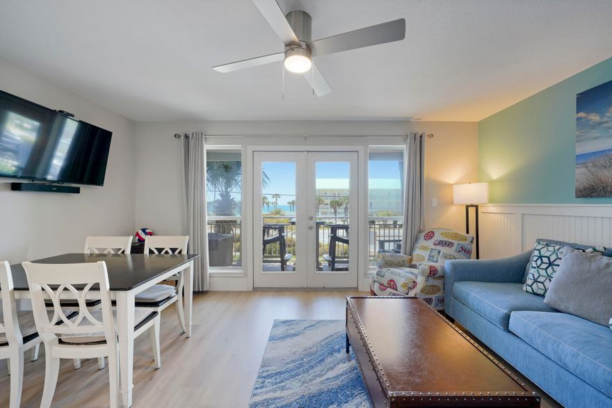 SELLERS TO CONTRIBUTE $10,000 IN FLEX CASH! Exceptional Investment Opportunity!

Grand Caribbean West Unit 202 is a beautifully remodeled one-bedroom condominium ideally situated on the sought-after west end of Crystal Beach in Destin, Florida. Blending coastal charm with modern upgrades, this turnkey property boasts a strong rental history, making it an outstanding investment.

Step inside to experience a complete transformation. The unit features a brand-new AC system and water heater, along with a fully renovated kitchen showcasing ceiling-height cabinetry, quartz countertops, and stainless steel appliances. Additional upgrades include new flooring throughout, freshly painted interiors, and a stylishly remodeled bathroom.

The property is being offered fully furnished with new décor, linens, and kitchenware. Enhancements also include newly added barstools in the kitchen area and brand-new smart TVs in the living room and both bunk areas--perfect for guest comfort and added rental appeal.