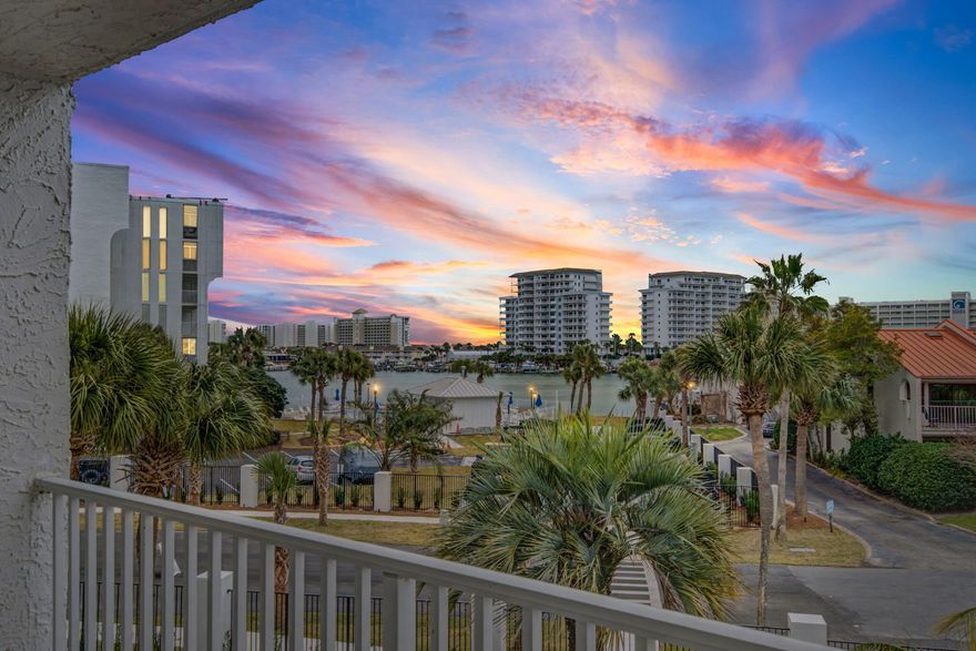Wake up to shimmering harbor views and effortless coastal elegance in this beautifully updated 2-bedroom, 2-bathroom waterfront condo located in the highly sought after Dolphin Point Condominium on Holiday Isle.

Perched on the third floor, this immaculate residence captures the essence of Destin Harbor living, where every day feels like a getaway.

Floor to ceiling windows fill the living space with natural light and frame breathtaking views of the harbor, seamlessly extending your living area onto a private balcony--the perfect spot for morning coffee or sunset reflections.

Travertine marble tile flooring throughout creates a refined, cohesive look while offering easy, low maintenance living with no carpet.

Meticulously cared for, this condo is ideal as a full-time residence, part ti Living area and primary bedroom are being painted white!  Updated photos coming soon.  

Wake up to shimmering harbor views and effortless coastal elegance in this beautifully updated 2-bedroom, 2-bathroom waterfront condo located in the highly sought after Dolphin Point Condominium on Holiday Isle. 

Perched on the third floor, this immaculate residence captures the essence of Destin Harbor living, where every day feels like a getaway.

Floor to ceiling windows fill the living space with natural light and frame breathtaking views of the harbor, seamlessly extending your living area onto a private balcony--the perfect spot for morning coffee or sunset reflections. 

Travertine marble tile flooring throughout creates a refined, cohesive look while offering easy, low maintenance living with no carpet.  

Meticulously cared for, this condo is ideal as a full-time residence, part time retreat, or investment opportunity, offering both comfort and timeless coastal style in one of Destin's most desirable waterfront communities.

Call or text now to set up your private showing.  

This unit comes with one of the largest owners closet located down the hall, perfect for storing, bicycles, beach chairs, pool toys, etc.  

Dolphin Point enhances the lifestyle with an exceptional collection of amenities, including a heated pool, freshly resurfaced pickleball and tennis courts, a newly painted exterior, and a remodeled clubhouse designed for entertaining. Enjoy paddleboard storage, a private sand harbor beach, or hop on your bike for a short ride to the sugar white sands and Emerald clear waters of the Gulf.

From your doorstep, take a water taxi to Destin Harbor's vibrant dining and entertainment scene or cruise over to Crab Island for a day of unforgettable fun. 

This is more than a condo--it's an invitation to live the waterfront lifestyle you've been dreaming of.

Special assessment has been paid in full by Seller. 

All information and measurements are deemed accurate but should be verified by the Buyer.
