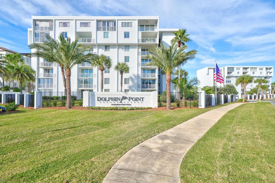 Wake up to shimmering harbor views and effortless coastal elegance in this beautifully updated 2-bedroom, 2-bathroom waterfront condo located in the highly sought after Dolphin Point Condominium on Holiday Isle.

Perched on the third floor, this immaculate residence captures the essence of Destin Harbor living, where every day feels like a getaway.

Floor to ceiling windows fill the living space with natural light and frame breathtaking views of the harbor, seamlessly extending your living area onto a private balcony--the perfect spot for morning coffee or sunset reflections.

Travertine marble tile flooring throughout creates a refined, cohesive look while offering easy, low maintenance living with no carpet.

Meticulously cared for, this condo is ideal as a full-time residence, part ti Living area and primary bedroom are being painted white!  Updated photos coming soon.  

Wake up to shimmering harbor views and effortless coastal elegance in this beautifully updated 2-bedroom, 2-bathroom waterfront condo located in the highly sought after Dolphin Point Condominium on Holiday Isle. 

Perched on the third floor, this immaculate residence captures the essence of Destin Harbor living, where every day feels like a getaway.

Floor to ceiling windows fill the living space with natural light and frame breathtaking views of the harbor, seamlessly extending your living area onto a private balcony--the perfect spot for morning coffee or sunset reflections. 

Travertine marble tile flooring throughout creates a refined, cohesive look while offering easy, low maintenance living with no carpet.  

Meticulously cared for, this condo is ideal as a full-time residence, part time retreat, or investment opportunity, offering both comfort and timeless coastal style in one of Destin's most desirable waterfront communities.

Call or text now to set up your private showing.  

This unit comes with one of the largest owners closet located down the hall, perfect for storing, bicycles, beach chairs, pool toys, etc.  

Dolphin Point enhances the lifestyle with an exceptional collection of amenities, including a heated pool, freshly resurfaced pickleball and tennis courts, a newly painted exterior, and a remodeled clubhouse designed for entertaining. Enjoy paddleboard storage, a private sand harbor beach, or hop on your bike for a short ride to the sugar white sands and Emerald clear waters of the Gulf.

From your doorstep, take a water taxi to Destin Harbor's vibrant dining and entertainment scene or cruise over to Crab Island for a day of unforgettable fun. 

This is more than a condo--it's an invitation to live the waterfront lifestyle you've been dreaming of.

Special assessment has been paid in full by Seller. 

All information and measurements are deemed accurate but should be verified by the Buyer.