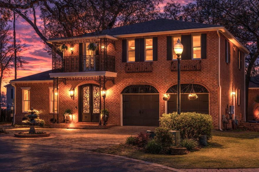 EXCEPTIONAL RESIDENCE in the exclusive GRAND OAKS community - rare opportunity to experience the CHARM and SOPHISTICATION of CLASSIC NEW ORLEANS architecture, seamlessly blended with the COASTAL LIFESTYLE of Boggy Bayou. Set beneath a canopy of mature live oaks, the home exudes timeless elegance--from its ornate wrought-iron galleries and brick-lined terraces to its gracious interiors filled with natural light, arched openings, and refined millwork. Designed for both relaxed living and effortless entertaining, the home features inviting gathering spaces, a chef's kitchen, and stunning architectural details such as multiple fireplaces and a beautifully preserved clawfoot tub sourced from a historic Mandeville, LA home. What truly sets this property apart is its unique position within Grand Oaks, where residents enjoy the benefit of living high and dry while maintaining dedicated access to the bayou--complete with a private dock and lifts just steps away, offering direct access to deep water and a lifestyle centered around boating, sunset cruises, and waterfront living. From your dock, enjoy a scenic ride to the Gulf of America, with the world-renowned white sand beaches of the Emerald Coast just minutes away, along with iconic destinations such as Crab Island, where turquoise waters and vibrant coastal energy create an unforgettable experience. Properties of this caliber and character are seldom available in Niceville--a community known for its charm, top-rated schools, and strong sense of place--making this a truly distinctive offering for those seeking a refined, waterfront lifestyle that is both elegant and remarkably uncommon along the Emerald Coast.