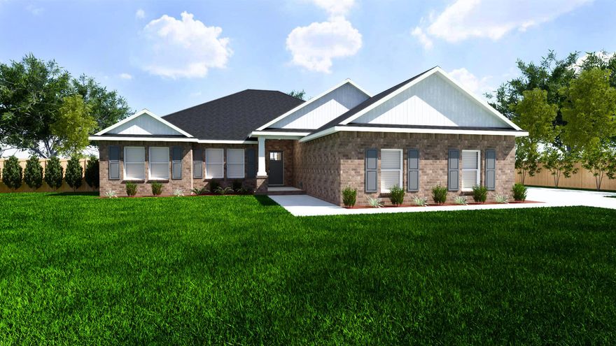 Welcome home to your new country estate for laid back living with all the conveniences of a modern, wonderfully built home. This stunning Liberty Estate Floor Plan is situated on a private 1.03-acre estate lot in the Walther Reserve community in Milton. The Liberty Estate is a spacious 4-bedroom, 2-bath home featuring an open layout and modern finishes throughout. The kitchen offers stainless steel appliances, granite or quartz countertops, slow-close cabinetry, an island, and a large pantry. The split floor plan provides added privacy, with the primary suite including tray ceilings, double vanities, a tiled walk-in shower, and a garden tub. The fourth bedroom offers flexibility as an office or playroom. Crown molding accents the main living areas, and the main living areas, and blinds are included. A side-entry three-car garage elevates curb appeal with a clean, upscale look while providing ample space and functionality. This home has it all!
Pictures are of a similar home, colors may vary. Projected completion is September 2026.