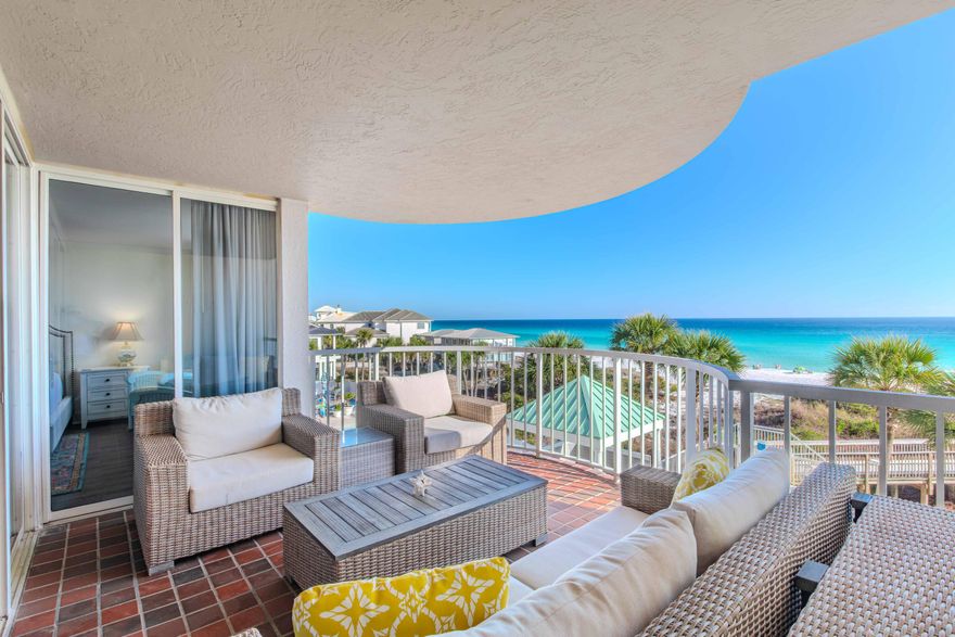 Hidden Dunes Beach & Tennis Resort is a 27-acre Gated Beachfront Community with 24-hour security and luxury amenities - perfectly situated between Destin & 30A. Hidden Dunes' Gulfside building underwent a major renovation in 2020 & has passed its Phase One Milestone Inspection. Gulfside sits directly on the resort's private beachfront with Unit A305 offering that perfect ''sweet spot'' elevation: high enough for sweeping views of the white sands & emerald gulf waters, but low enough to feel connected to the resort's lush landscaping & pool. Unit A305 conveys completely furnished & turnkey with a gulf front master & expansive lanai.  EXCLUSIVE AMENITIES enjoyed by Gulfside Owners & guest include a private beachfront heated pool, hot tub & a kiddie pool. Gulfside Tower features a fully equipped fitness center, gated beach walkover, seasonal beach service, EV charging stations & covered garage parking. The building is also pet-friendly for owners.  Throughout the resort there are lighted pathways, fountains and beautiful landscaping.  COMMUNITY AMENITIES include: Seasonal tram service throughout the resort, Rubico clay tennis and pickleball courts, a staffed pro-shop organizing lessons and tournaments, a playground and basketball courts, horseshoe pits, fishing lake, outdoor grills and multiple heated pools, kiddie pools and hot tubs. Hidden Dunes is centrally located, just a short walk to the nearby 1640-acre Topsail Hill Preserve State Park or a short drive to shopping at Silver Sands Premium Outlet Mall, golf, dining and adventures!