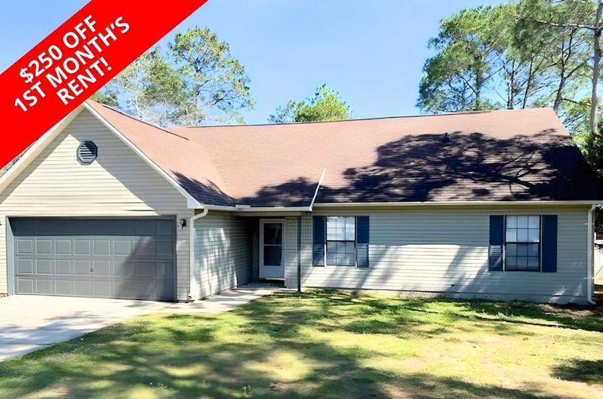 Nice home South of I-10!! Nestled in a subdivision and offers plenty of room and natural light. New roof and gutters. There is a bonus room on the 2nd floor that can be easily for an office or kids play room. Home is also so very close to a fun city maintained walking park with baseball fields, basketball court, playground, picnic pavilion, small children play area, frisbee golf and walking trails! PETS allowed: cat and dogs up to 50lbs (max of 2 pets) All Coastal Realty Services residents are enrolled in the Resident Benefits Package (RBP) which includes renters insurance, HVAC air filter delivery (for applicable properties) and our best-in-class resident rewards program, and much more! More details upon application.