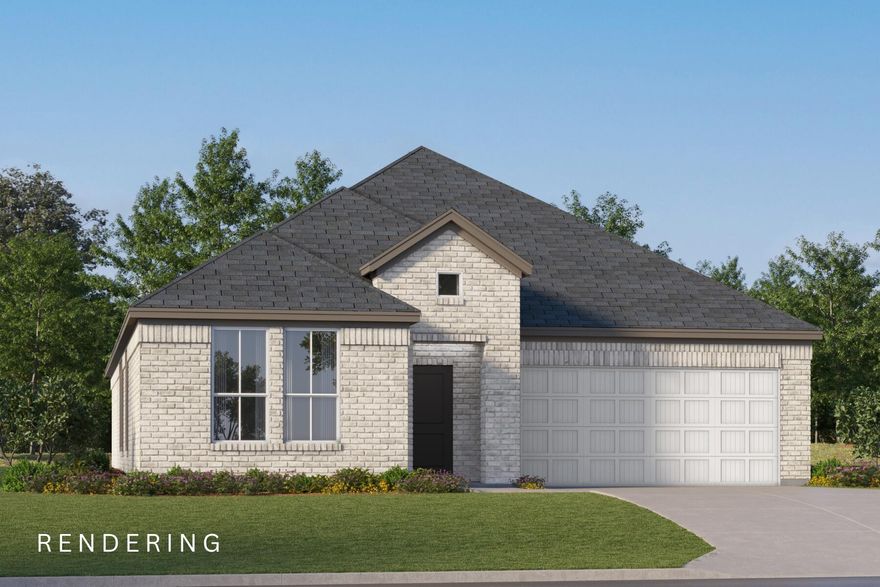 This Brick Joplin floorplan offers  3 bedrooms and 2 baths with an office (or flex space)!, large walk-in closet in Owner's Suite and large dining nook at a very spacious 1891 square feet. Features in the home include (but are not limited to) 2 car garage, beautiful open kitchen with huge pantry, upgraded quartz countertops, white shaker style cabinets, and stainless steel appliances. Owner's Bath includes large TILED walk-in shower, double vanity and large walk-in closet. Large closets in secondary bedrooms as well.   Please note this home is under construction. Floorplan layout and elevation rendering in photos section are for reference only. Actual colors, finishes, options may vary.