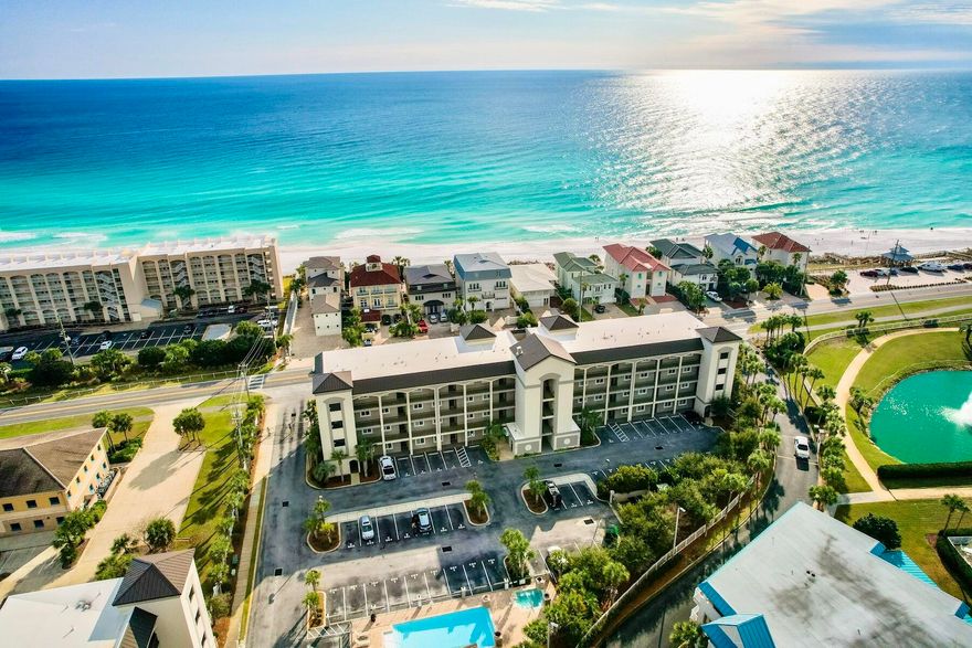 Don't wait.... 
Great vacation home / rental Investment opportunity with this 2 bedroom 2 bath Top floor End unit. Owner has purchased another home and is ready to sell.   Location, Location, Location ... Short walk to the beach, restaurants / entertainment and shopping.  Alerio is one of the newer private gated communities on Scenic Gulf Drive that benefits from two beach accesses onto the sugar white sands of Miramar Beach, one of which is directly in front of the property.    Amenities include a private community pool and hot tub, along with outdoor grilling areas.  The property is well appointed with granite countertops in both the kitchen and baths, 10 ft ceilings, crown molding,  stainless steel kitchen appliances, wood and tile floors ...and its fully furnished.