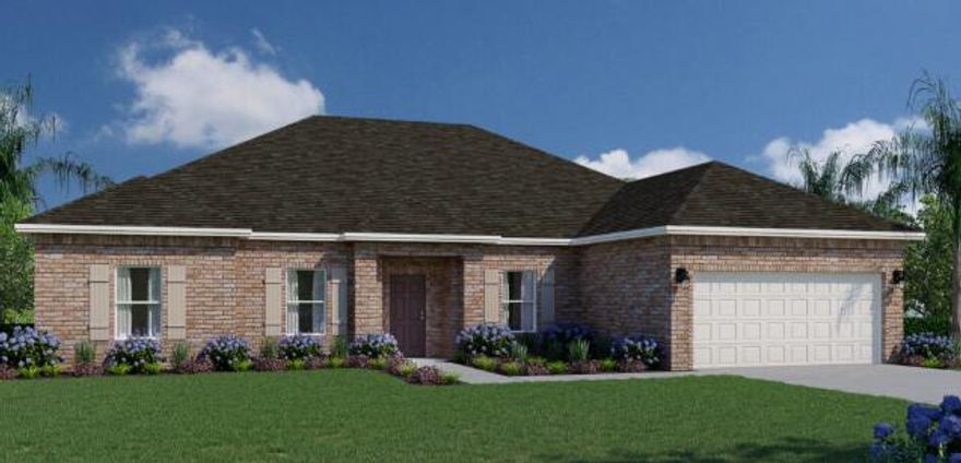 Welcome to the Caliza plan! This beautiful home offers a spacious and well-designed layout, ensuring comfort and luxury for you and your family. At 2,355 square feet, the Caliza provides abundant space for comfortable living. With its thoughtful design and convenient features, this home embodies the perfect combination of functionality and elegance. This home boasts four bedrooms, providing ample space for everyone to have their private retreats. Additionally, there is a versatile den that can be utilized as a home office or a cozy living area, depending on your preferences. Upon entering the foyer, den area on one side and a separate dining room on the other, creating an elegant space for formal gatherings or intimate meals. At the heart of the home, the great room takes center stage. This expansive area serves as the ultimate gathering spot, allowing for seamless interaction and connection among family members and friends. The kitchen is open to the great room, enhancing the flow and connectivity between these central living spaces. It boasts an island with a sink and dishwasher, providing convenience for meal preparation and entertaining. A breakfast nook and pantry complete the kitchen area, ensuring you have ample space for dining and storage. Just beyond the great room, you'll discover a delightful outdoor living area. This space allows you to bring your indoor activities outdoors, whether it's enjoying a morning coffee or hosting a barbecue with friends and family. This new home features a desirable split floorplan, with the owner's suite located on the side of the great room. The owner's suite is a true haven, featuring a private patio entrance for a serene retreat allowing you to enjoy a breath of fresh air or unwind in solitude. The owner's private bathroom has a large walk-in closet tucked in the back and also has a linen closet for additional storage. The Caliza's laundry room is conveniently situated inside the home, between the garage and kitchen. This location ensures easy access and efficient management of laundry tasks. With the Caliza, you'll find a home that exudes sophistication, comfort, and a true sense of living in style.